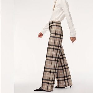 Aritzia Wool Plaid Pants